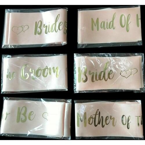 US STOCK HEN PARTY SASHES ROSE GOLD BRIDE TO BE BRIDESMAID SASH HEN DO GIRLS NIGHT OUT