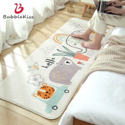 Bubble Kiss Cartoon Plant Animals Home Bedroom Long Strip Floor Mats Living Room Sofa Childrens Room Decor Rug Non-Slip Carpet
