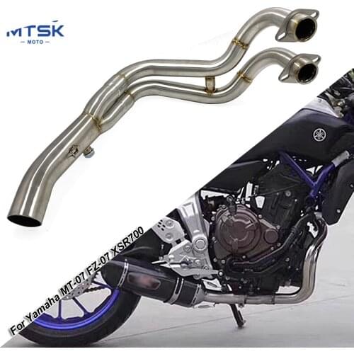 Motorbike Exhaust Muffler Contact Middle Pipe Full System For Yamaha MT-07 FZ-07 MT07 2013 2014 2015 2016 2017 XSR700 16-17