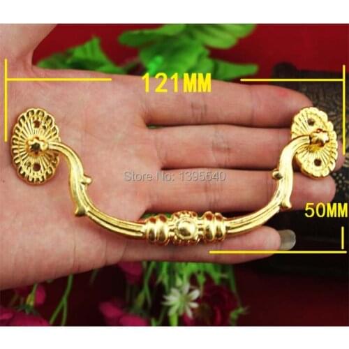 New 1pc Antique Cabinet Drawer Knobs Wardrobe Handles Golden Zinc Alloy Furniture Hardware Pulls Jewelry Box Knob