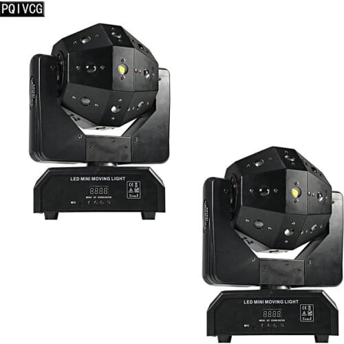 2 Pieces Beam+Laser+Strobe 3in1 Effect Light 16x3w Moving Head Light KTV Bar Voice Control Rotating Laser Light Disco Lighting