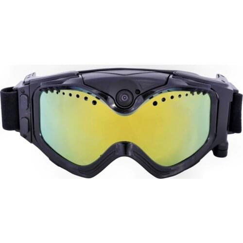 720P HD Ski-Sunglass Goggles Sports Camera Black Colorful Double Anti-Fog Lens with Live Image Video Monitoring with TF Card