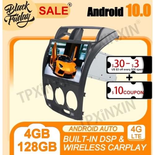 Android 10 Carplay 4G+128G PX6 For Honda City 2006-2013 Gray Multimedia Player Auto Radio Tape Recorder GPS Navigation Head Unit