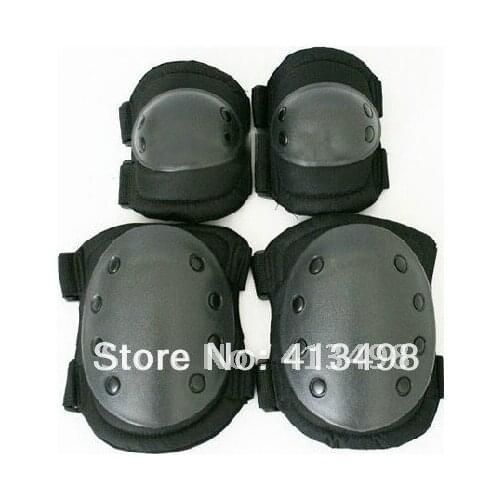 Free Shipping ---CS Protector / Tactical knee and elbow protector pads set Black