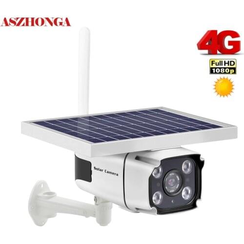 4G SIM Card Wireless Solar IP Camera 1080P HD Bullet Security Camera IR Night Vision Solar Powered CCTV Surveillance Cam