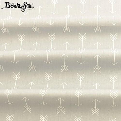 Booksew 100% Cotton Fabric 160 Twill Printed Gray Arrow Design Tecido Patchwork Sewing Doll Tela Gris Tissu Coton Material Cloth