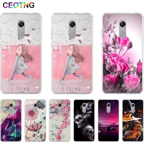 Case for Xiaomi Redmi Note 4 X Silicone Back Cover for Xiaomi Redmi Note 4X Soft TPU Phone Shells Printing Bags for redmi note4
