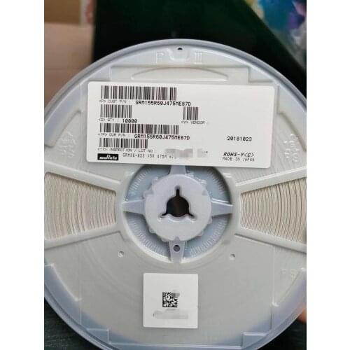 Chip capacitors GRM155R60J225ME15D GRM155R60J475ME87D 0402 225M 475M 2.2UF 4.7UF 6.3V MLCC 20% CL05A105KQ5NNNC CL05A105KP5NNNC