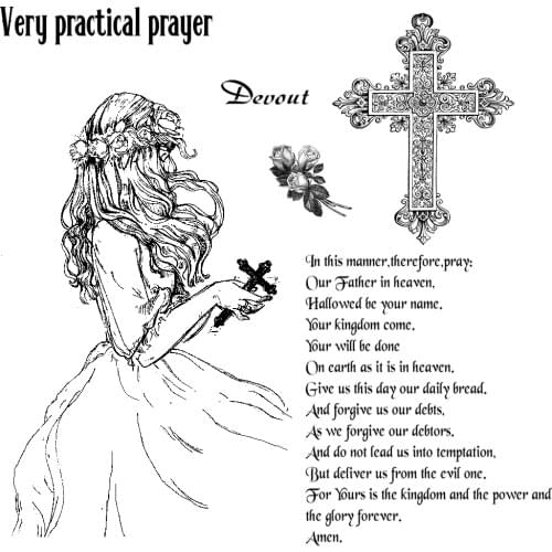 DABOXIBO Cross Girl Clear Stamps Mold For DIY Scrapbooking Cards Making Decorate Crafts 2020 NEW Arrival