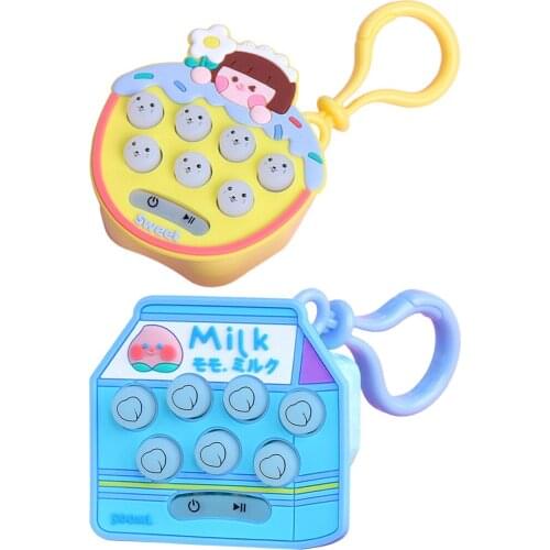 Electronic Mini Hamster Memory Game Sensory Toy Key Chain Stress Relief Handheld LED Fidget Childrens Toys