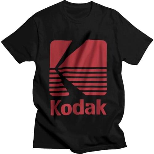 Mens Fashion Photography Kodak T-Shirt Fashion Kodachrome Tshirt Short Sleeve Cool T Shirt Homme 100% Cotton Tee Tops Gift Idea