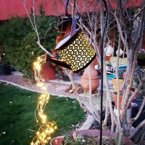 New Watering Solar Garden Landscape Path LED String Lights Yard Stake With Planter For Yard Lawn Art Outdoor Home Decorations