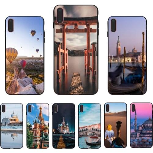 IMIDO Places of interest around the world Cellphones Back TPU Cover Case For Iphone 6 6S 6PLUS 7 8 7PLUS 8PLUS X XS XR XSMAX 5