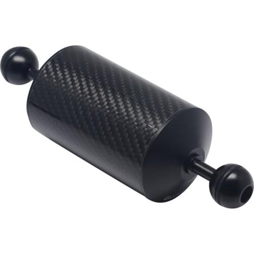 Mcoplus 7 inch 22.5cm Length 60mm Diameter Carbon Fiber Float Buoyancy Aquatic Arm Dual Ball Floating Arm Diving Camera Underwat