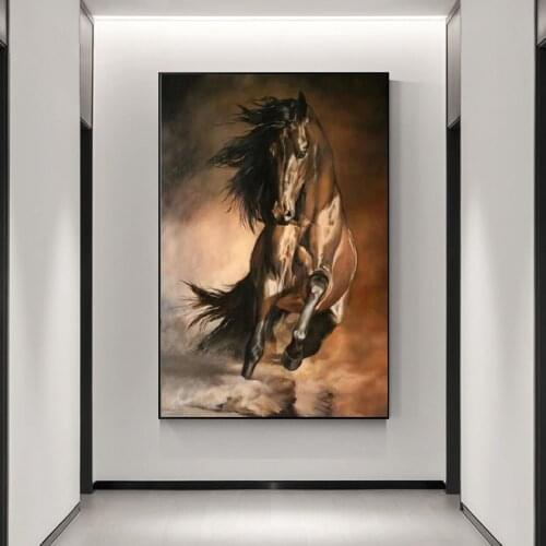 Running Horse Decoration Painting Canvas American North European Living Room Home Decoration Bedroom Decor Wall Art Canvas