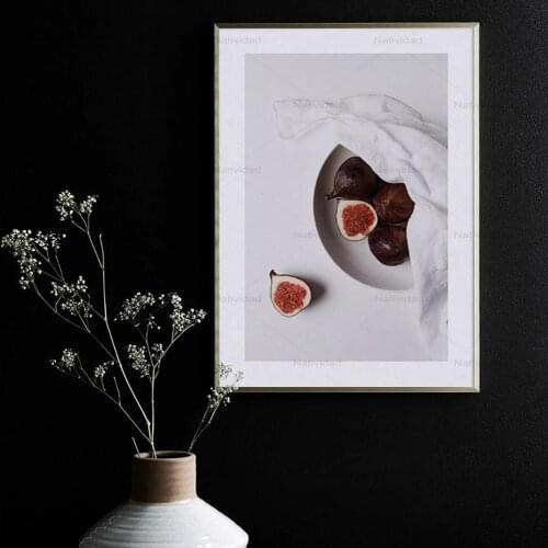 Fruit Pictures Winter Cherries Garlic Fig Frameless Canvas Paintings On Wall Art Posters Decorative for Living Room Kitchen Home