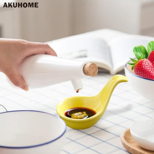 Ceramic Gravy Boats Porcelain Olive Oil Pot Soy Sauce Vinegar Seasoning Can Oil Bottle Kitchen Cooking Tools Storage Bottles