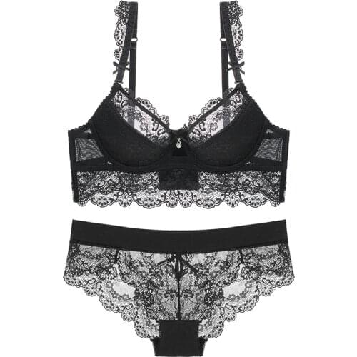 Hollow out Underwear Set Underwear Panty Set Ladies Underwear Sexy Womens Underwear Transparent Lace Ladies Underwear Bra Set