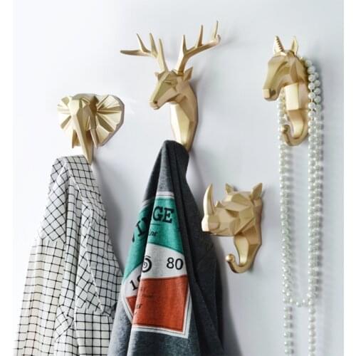 Hanger Keys Creative American Hanging Hook Holder Wall Home Strong Seamless Sticking Hook Decorative Hook Creative Animal Hooks