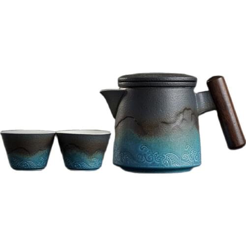 Creative Ceramic Travel Tea Set Mug Portable Quick Tea Cups Small Set Outdoor Mugs China Kung Fu Teaware Porcelaine Gift Box