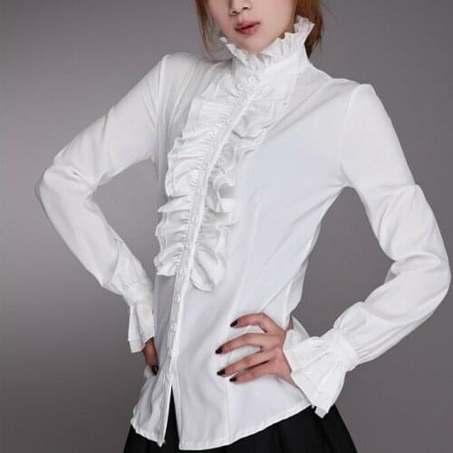 Женские белые рубашки Lefyira China At AliExpress