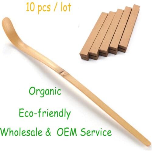 Wholesale 10pcs Organic Bamboo Matcha Scoop with Eco-friendly Box Package Green Tea Spoon Japanese Matcha Ceremony Tea Measure