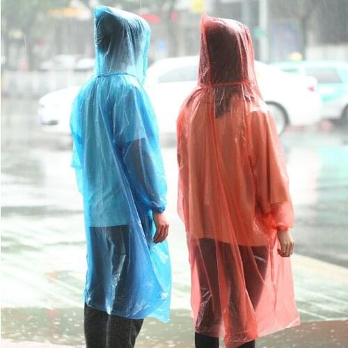 Travel One-time Raincoat Thicken Disposable PP Raincoats Emergency Waterproof Poncho LX6804