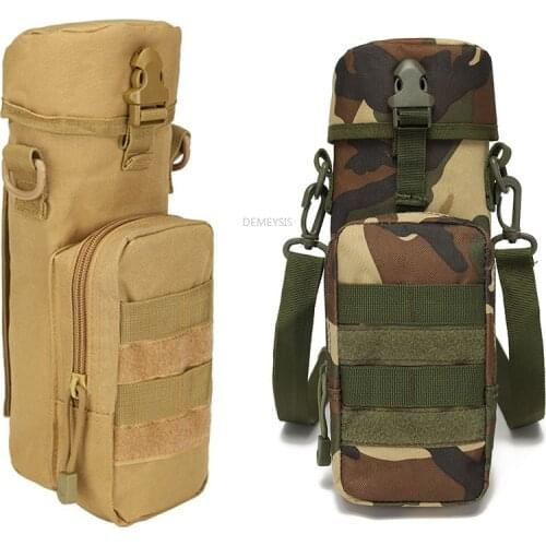 Hiking Water Bottle Pouch Tactical Fishing Cycling Cs Gear Kettle Waist Shoulder Bag Army Fans Climbing Camping Hunting Bags
