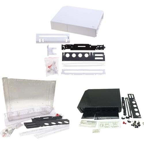 Transparent Color Replacement Full Housing Protective Shell Storage Case For Wii Console
