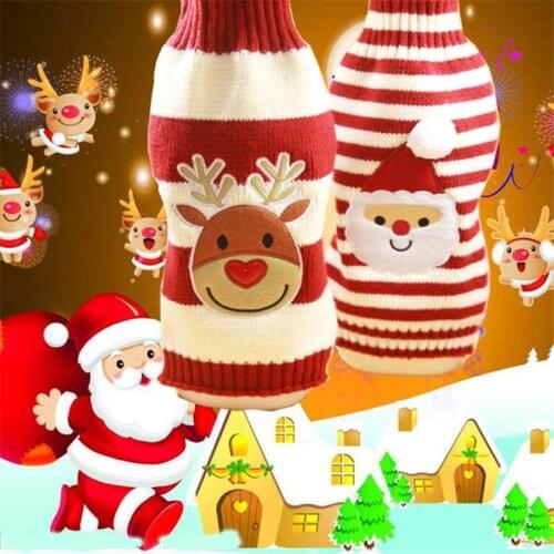 Dog Christmas Sweater Clothes for Dogs Winter Woolen Yarn with Elasticity and Great Warmth Autumn Winter Clothes for Cat Dog