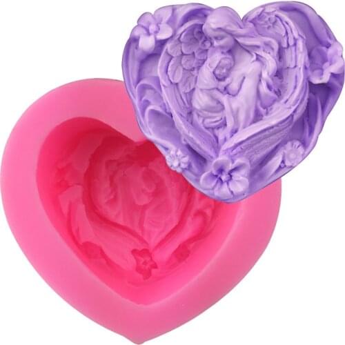 3D Heart Silicone Soap Mold DIY Handmade Craft Soap Form For Soap Making Tool Cake Chocolate Decoration Mold Cake Baking Tool