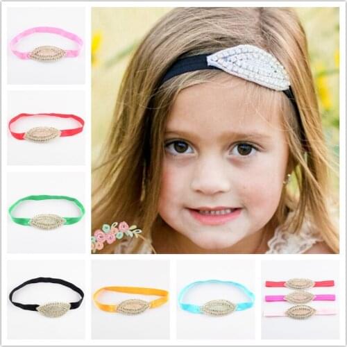 Trail Order New Style 3pcs/lot 20C On Sale Kids Headbands With Big Rhinestones Button For girls Hair Beauty Headwear FDA11