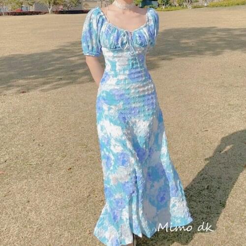 Vetement femme 2021 Fashion Casual Summer Dress Women Korean Elegant vestidos Robe Femme long sukienki damskie ropa mujer