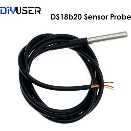 DS1820 Stainless steel package Waterproof DS18b20 temperature probe temperature sensor 18B20 for arduino