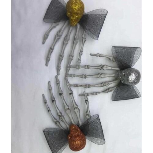 10pcs Halloween Skeleton Claw Hairpin Ghost Festival Dress Up Girl Party Role-playing Prop Funny Ghost Festival Hair Accessories