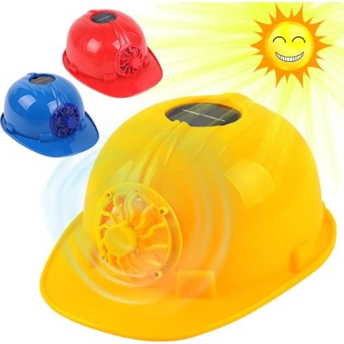 Solar Fan Cap Engineering Cap Construction Site Helmet Protective Summer Workplace Fan Cap Anti-pressure Cooling Helmet For Sale