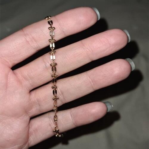 Chic Gold Color Plating Special Chain Elegant Ball Chain Decorated Bracelet For Women Girl Trendy Modern Jewelry Accessory