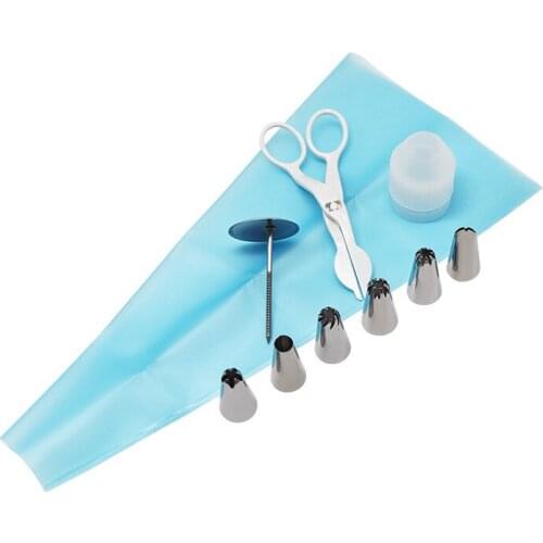 11PC/set Decorative nozzle set baking of food coloring household stainless steel decorative nozzle set Russian decorative tools