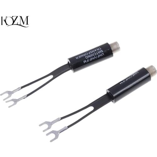 2Pcs UHF/VHF/FM/TV F Cable 75-300 Ohm Balun Antenna Matching Transformer Adapter For Decoration