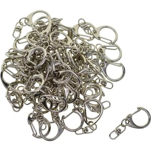 50Pack D Keychain Trigger Clip Clasp Quick Release Snap Hook Bag Key