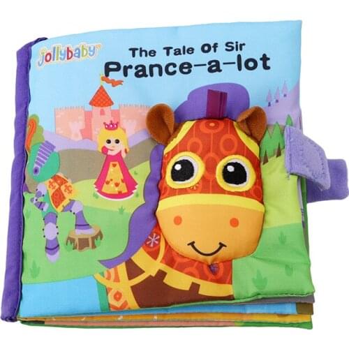 6M+ Baby Mobile Cloth Book Cartoon Horse Owl Girl Boy Book Cloth For Toddlers Soft Plush Early Educational Toys