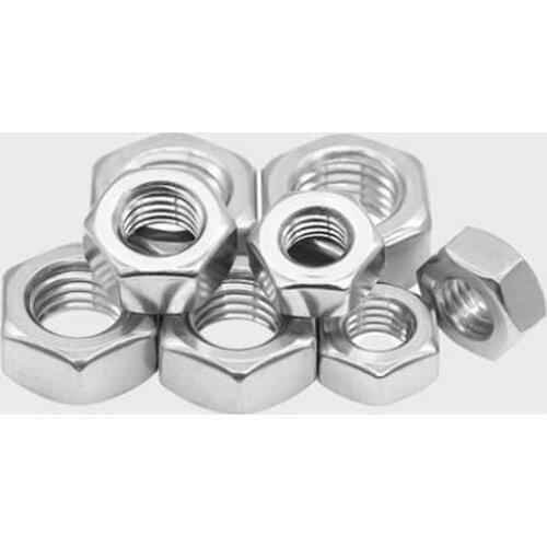 96pcs M1.6 M2 M2.5 M3 hexagon nut muff sleeve 304 stainless steel hex nuts muffs sleeves turn buckle DIN934