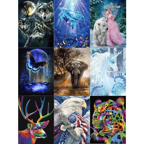5d Diamond Painting Diy Animal Diamond Embroidery Cross Stitch Mosaic Kit Home Decoration Handmade New Year Wall Sticker