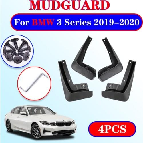 Car Mud Flaps For BMW 3 Series G20 Sedan Saloon 2020 ~ 2019 4Pcs Molded Mudflaps Splash Guards Mudguards Fender Accessories