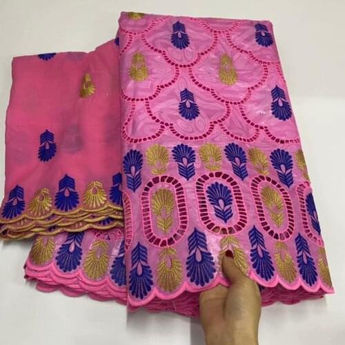 High Quality Getzner African Bazin Brode Embroidered Fabric With Stones Tulle Lace Nigerian Turban Wedding Clothing 5+2Yards/lot