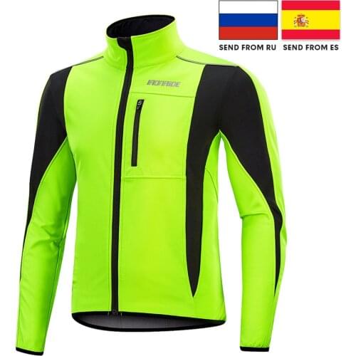 Exclusive! Autumn Winter Warm Up Thermal Fleece Cycling Jacket Bicycle MTB Road Bike Jacket Windproof Waterproof Long Jersey