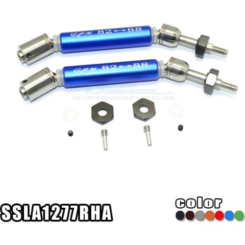 GPM STAINLESS STEEL 304+ALUMINUM REAR CVD DRIVE SHAFT WITH STEEL WHEEL HEX For TRAXXAS SLASH 4X4 LOW-CG 68086-21 RC Upgrade