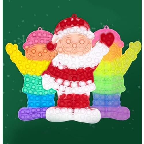 Large Size Fidget Toys Sports Toys Santa Claus Push Bubble Autism Antistress Puzzle Reliver Adult Children Sensory Squeezing Toy
