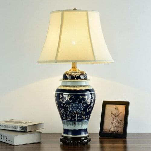 Classical Creative Ceramic Lamp Home Decoration Material Table Lamp Night Lamp Decorative Table Lamp Ceramic blue and white