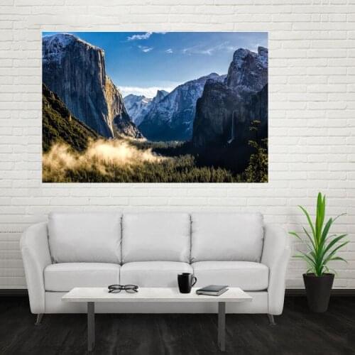 Nice Nature Scenery Poster Custom Canvas Poster Art Home Decoration Cloth Fabric Wall Poster Print Silk Fabric Print